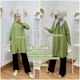 Tata-002 TATA Tunik Kancing Linen Polo